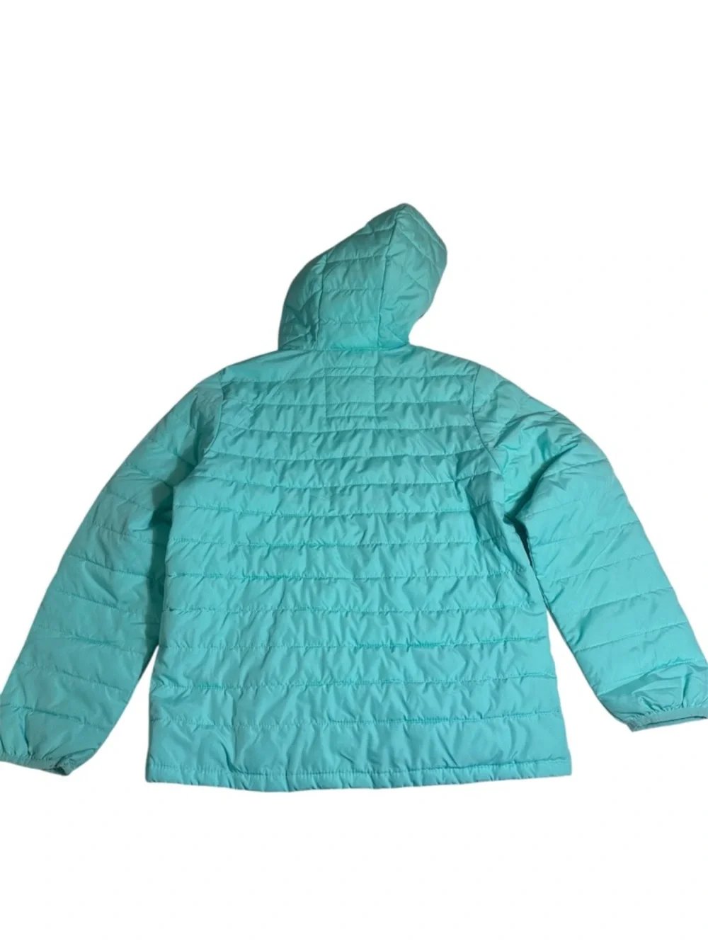 GAP aqua hooded mid weight puffer coat jacket girls large